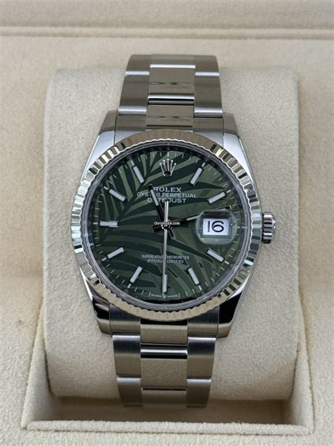 Rolex Datejust 36 Nuovo 2023 Oyster quadrante verde menta.